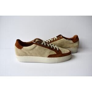 Peter Millar Suede Nubuck Sneakers Size 10.5 Brown Made in Spain MSRP $298